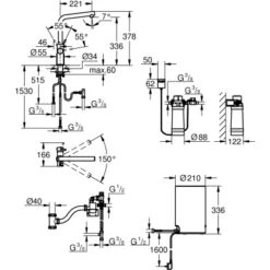 Grohe L-Auslauf Armatur Und Boiler Red Duo M-Size Supersteel -KüchenTraum 5288329 4520 100025157 1