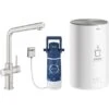 Grohe L-Auslauf Armatur Und Boiler Red Duo M-Size Supersteel -KüchenTraum 5288329 4520 30327DC1 1