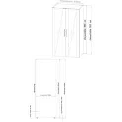 Respekta Schrankküche SKWGMIC Reversibel Grau-Weiß -KüchenTraum 5317243 4384 03
