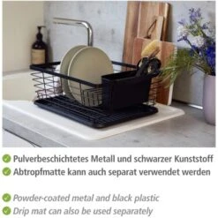 Wenko Geschirrabtropfer Drip Schwarz -KüchenTraum 534934 1068 03