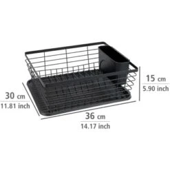 Wenko Geschirrabtropfer Drip Schwarz -KüchenTraum 534934 1068 04