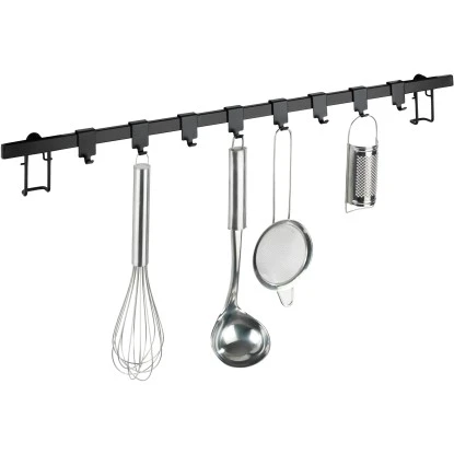 Wenko Hakenleiste Gala 8 Haken 4 Cm X 60 Cm X 3 Cm Schwarz 5 Wenko Hakenleiste Gala 8 Haken 4 Cm X 60 Cm X 3 Cm Schwarz – Bild 3