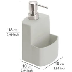 Wenko Spülmittelspender Festival Mit Griffiger Soft-Touch Oberfläche Grau -KüchenTraum 548131 1068 03