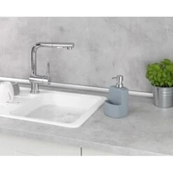 Wenko Spülmittelspender Festival Mit Griffiger Soft-Touch Oberfläche Grau -KüchenTraum 548131 1068 06