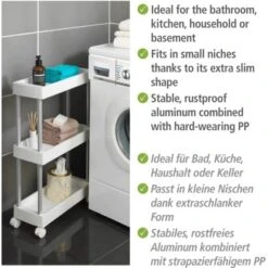 Wenko Haushalts- Und Badwagen Mino Servierwagen Haushaltswagen Mit 3 Ablagen -KüchenTraum 548133 1068 01