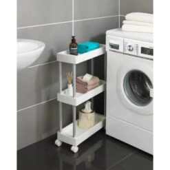 Wenko Haushalts- Und Badwagen Mino Servierwagen Haushaltswagen Mit 3 Ablagen -KüchenTraum 548133 1068 05