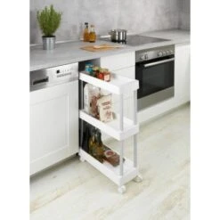 Wenko Haushalts- Und Badwagen Mino Servierwagen Haushaltswagen Mit 3 Ablagen -KüchenTraum 548133 1068 06