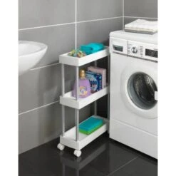 Wenko Haushalts- Und Badwagen Mino Servierwagen Haushaltswagen Mit 3 Ablagen -KüchenTraum 548133 1068 07