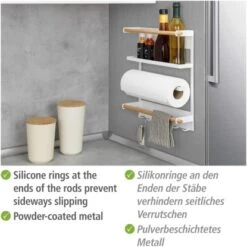 Wenko Küchenregal Magna Magnetisches Regal Zur Befestigung Ohne Bohren Weiß -KüchenTraum 548534 1068 04