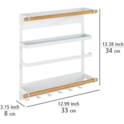 Wenko Küchenregal Magna Magnetisches Regal Zur Befestigung Ohne Bohren Weiß -KüchenTraum 548534 1068 05