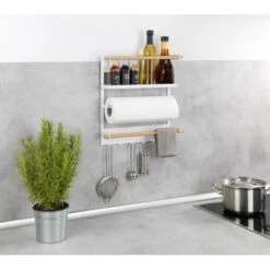 Wenko Küchenregal Magna Magnetisches Regal Zur Befestigung Ohne Bohren Weiß -KüchenTraum 548534 1068 09