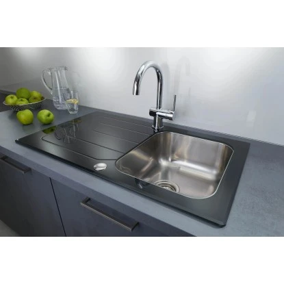 OBI Glasspüle 50 Cm X 86 Cm Schwarz 5 OBI Glasspüle 50 Cm X 86 Cm Schwarz – Bild 3