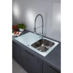 OBI Glasspüle 50 Cm X 86 Cm Weiß -KüchenTraum 568667 2137 Glasspuele 2