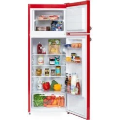 Respekta Kühl-Gefrierkombination KS144 Vintage VC Rot -KüchenTraum 571958 4384 KS144VRA 04