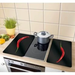 Wenko Herdabdeckplatten Universal Hot Peperoni 2er-Set Mehrfarbig -KüchenTraum 580693 1068 06