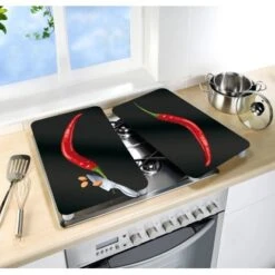 Wenko Herdabdeckplatten Universal Hot Peperoni 2er-Set Mehrfarbig -KüchenTraum 580693 1068 07