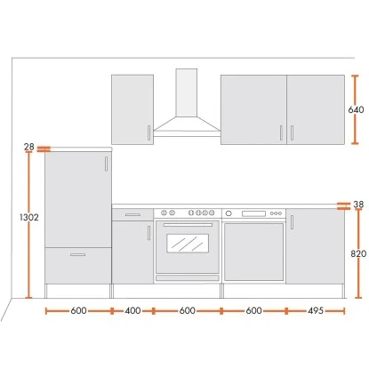 Menke Küchenzeile 270 Cm Lava-Anthrazit Hochglanz Sonoma-Eiche Nachbildung 5 Menke Küchenzeile 270 Cm Lava-Anthrazit Hochglanz Sonoma-Eiche Nachbildung – Bild 3