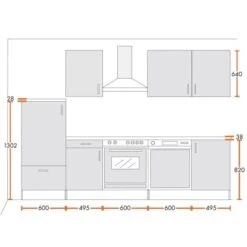 Menke Küchenzeile Premium 280 Cm Lava Hochglanz-Sonoma Eiche Nachbildung -KüchenTraum 5880729 4719 mkprmzf280