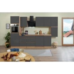 Respekta Küchenzeile GLRP330HESG Grifflos 330 Cm Grau Hochglanz-Sonoma Eiche 21 Respekta Küchenzeile GLRP330HESG Grifflos 330 Cm Grau Hochglanz-Sonoma Eiche -KüchenTraum 5881768 4384 GLRP330HESG 2