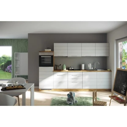 Held Möbel Küchenzeile 300 Cm Matt Weiß-Wotaneiche Ohne E-Geräte 3 Held Möbel Küchenzeile 300 Cm Matt Weiß-Wotaneiche Ohne E-Geräte