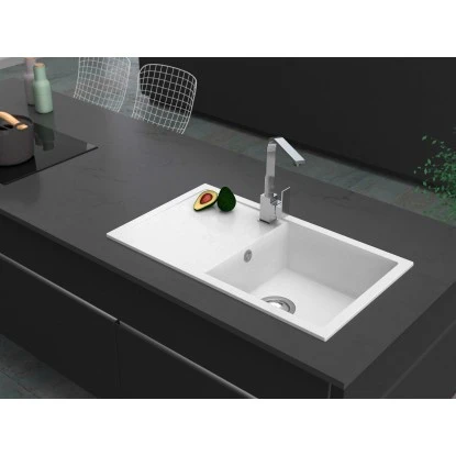 Miló Einbauspüle Granitverbundstoff Blissano 76 Weiß 5 Miló Einbauspüle Granitverbundstoff Blissano 76 Weiß – Bild 3