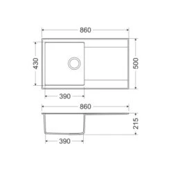 Miló Einbauspüle Granitverbundstoff Palladio 86 Sand -KüchenTraum 5903140018087 20 2