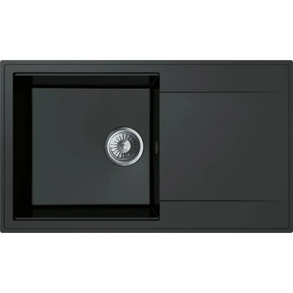 Miló Einbauspüle Granitverbundstoff Palladio 86 Schwarz 3 Miló Einbauspüle Granitverbundstoff Palladio 86 Schwarz