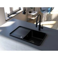 Miló Einbauspüle Granitverbundstoff Piu 78 Schwarz 8 Miló Einbauspüle Granitverbundstoff Piu 78 Schwarz -KüchenTraum 5903140018131 30