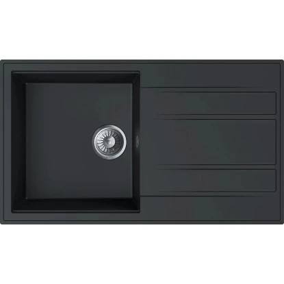 Miló Einbauspüle Granitverbundstoff Luxuria 86 Schwarz 3 Miló Einbauspüle Granitverbundstoff Luxuria 86 Schwarz