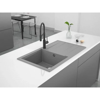 Miló Einbauspüle Granitverbundstoff Luxuria 86 Grau 5 Miló Einbauspüle Granitverbundstoff Luxuria 86 Grau – Bild 3