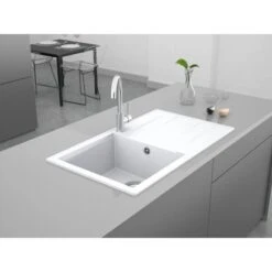 Miló Einbauspüle Granitverbundstoff Luxuria 86 Weiß -KüchenTraum 5903140018292 30