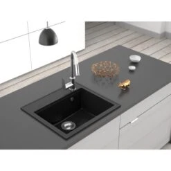 Miló Einbauspüle Granitverbundstoff Luxuria 56 Schwarz -KüchenTraum 5903140018322 30