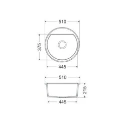 Miló Einbauspüle Granitverbundstoff Olli 51 Graphit -KüchenTraum 5903140018346 20