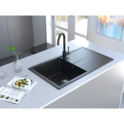 Miló Einbauspüle Granitverbundstoff Adore 86 Lava-Anthrazit 7 Miló Einbauspüle Granitverbundstoff Adore 86 Lava-Anthrazit -KüchenTraum 5903140019077