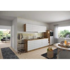 Held Möbel Küchenzeile 330 Cm Matt Weiß-Wotaneiche -KüchenTraum 5 11016600 1026.6291 3b 13