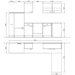 Respekta Winkelküche KBL310WWBSCGKEG 310 X 172 Cm Weiß-Beton Optik -KüchenTraum 5 4384 neu KBL310WWBSCG 04