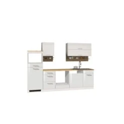 Held Möbel Küchenzeile Mailand 280 Cm Weiß Hochglanz-Weiß Matt Ohne E-Geräte -KüchenTraum 6058 11016600 569.1.6210 1