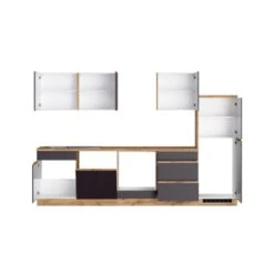 Held Möbel Küchenzeile Turin 300 Cm Graphit-Wotaneiche Ohne E-Geräte -KüchenTraum 62560 11016600 1104.6311 2