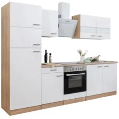 Respekta Küchenzeile KB270ESWCGKE 270 Cm Weiß-Eiche Sägerau Nachbildung Glänzend -KüchenTraum 6347397 KB270ESWCGKE 04