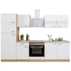 Respekta Küchenzeile KB270ESWCGKE 270 Cm Weiß-Eiche Sägerau Nachbildung Glänzend -KüchenTraum 6347397 KB270ESWCGKE 06