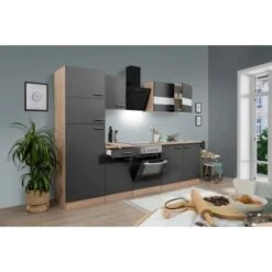 Respekta Küchenzeile KB270ESGCGKE 270 Cm Grau-Eiche Sägerau Nachbildung Glänzend 17 Respekta Küchenzeile KB270ESGCGKE 270 Cm Grau-Eiche Sägerau Nachbildung Glänzend -KüchenTraum 6347470 KB270ESGCGKE 01