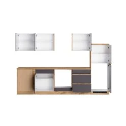 Held Möbel Winkelküche Turin 240 X 300 Cm Graphit-Wotaneiche Ohne E-Geräte -KüchenTraum 63998 11016600 1114.6311 2