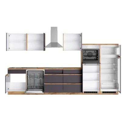 Held Möbel Küchenzeile Turin 360 Cm Graphit-Wotaneiche Mit E-Geräten 7 Held Möbel Küchenzeile Turin 360 Cm Graphit-Wotaneiche Mit E-Geräten – Bild 5