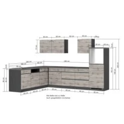 Held Möbel Winkelküche Turin 300 X 240 Cm Graphit-Wotaneiche Ohne E-Geräte -KüchenTraum 65225 11016600 1130.6311 5