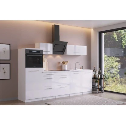 Respekta Premium Küchenzeile RP280HWW42060BS 280 Cm Hochglanz Weiß 5 Respekta Premium Küchenzeile RP280HWW42060BS 280 Cm Hochglanz Weiß – Bild 3