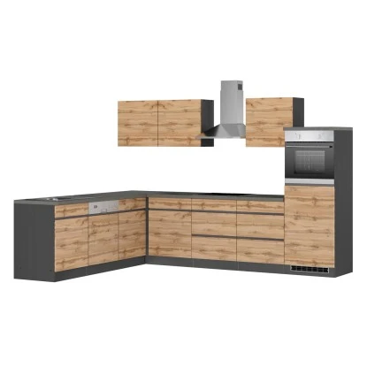 Held Möbel Winkelküche Turin 300 X 240 Cm Wotaneiche-Graphit Mit E-Geräten 5 Held Möbel Winkelküche Turin 300 X 240 Cm Wotaneiche-Graphit Mit E-Geräten – Bild 3