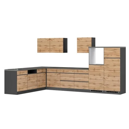 Held Möbel Winkelküche Turin 360 X 240 Cm Wotaneiche-Graphit Ohne E-Geräte 4 Held Möbel Winkelküche Turin 360 X 240 Cm Wotaneiche-Graphit Ohne E-Geräte – Bild 2