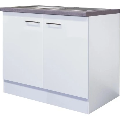 Flex-Well Exclusiv Spülenunterschrank Joelina 100 Cm Weiß 3 Flex-Well Exclusiv Spülenunterschrank Joelina 100 Cm Weiß