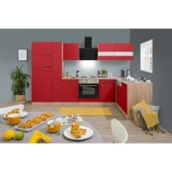 Respekta Winkelküche KBL310ESRS 310 Cm Rot-Eiche Sonoma Sägerau Nachbildung -KüchenTraum 6861900 KBL310ESRS 01