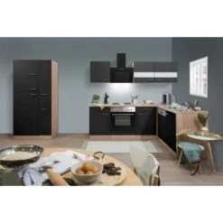 Respekta Winkelküche KBL310ESSS 310 Cm Schwarz-Eiche Sonoma Sägerau Nachbildung -KüchenTraum 6862205 KBL310ESSS 03